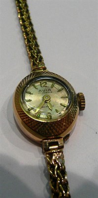 Lot 289 - A lady's Avid 9ct gold wristwatch