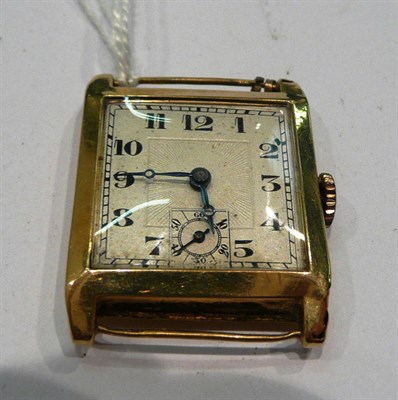 Lot 308 - A gents wristwatch case stamped '18'