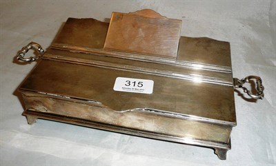 Lot 315 - Silver desk stand