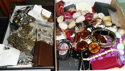 Lot 341 - A collection of costume jewellery (in two boxes)