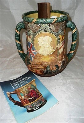 Lot 366 - A Doulton loving cup to commemorate King George V and Queen Mary, limited edition 401/1000,...