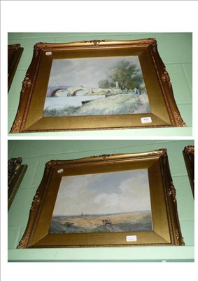 Lot 430 - William Tatton Winter RBA (1855-1928) watercolours, Walton Heath Surrey and the River Bure (2)