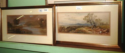 Lot 441 - 19th century framed watercolour of Poynings Church Sussex, watercolour by Pearson of landscape...