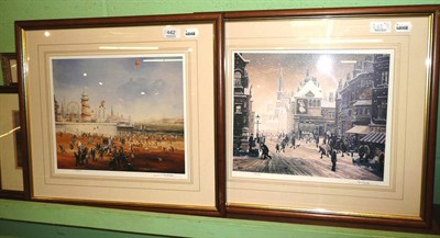 Lot 442 - Brian Shields "Braaq" artist's signed proof "Summer, Sea, Sand and Skint" and another 'Winter' (2)