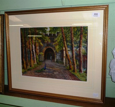 Lot 466 - A watercolour signed Albert Woods, Whalley Abbey