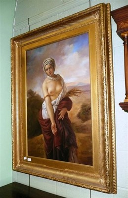 Lot 477 - Unsigned, oil on canvas, pre-Raphaelite maiden