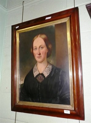 Lot 479 - Framed portrait of a lady in rosewood frame