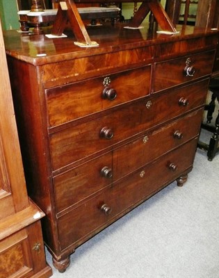 Lot 519 - 19th century mahogany straight front chest of two short and three long drawers