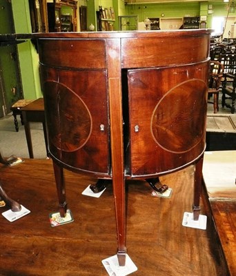 Lot 533 - Small bow fronted cabinet (a.f.)