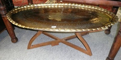 Lot 537 - Large Eastern oval tray/table