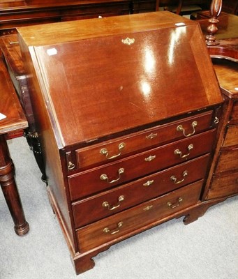 Lot 540 - George III style mahogany bureau