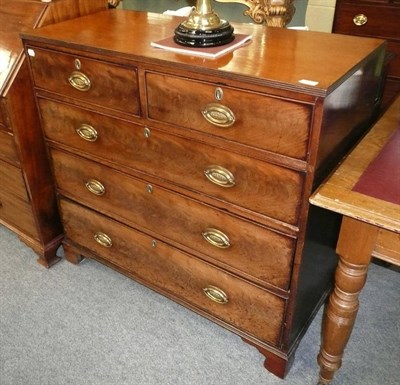 Lot 555 - Georgian mahogany four height chest of drawers