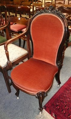 Lot 586 - Rosewood Victorian nursing chair