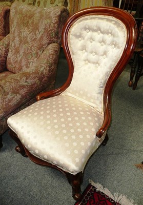 Lot 593 - Victorian button back lady's chair