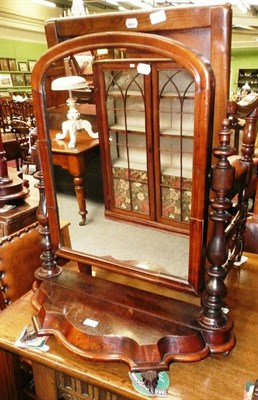 Lot 610 - Mahogany dressing mirror