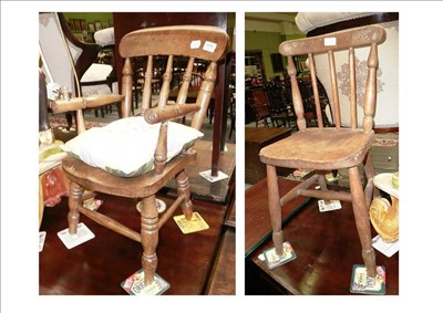 Lot 614 - Two children's country chairs