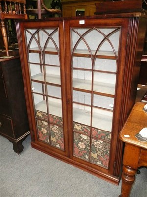 Lot 622 - A late 19th century glazed mahogany bookcase top