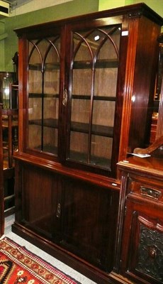 Lot 640 - A Victorian style glazed mahogany bookcase