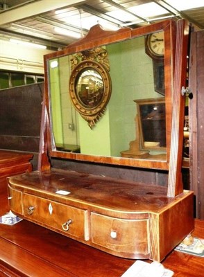 Lot 648 - A 19th century mahogany inlaid toilet mirror