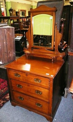 Lot 649 - Edwardian walnut dressing table