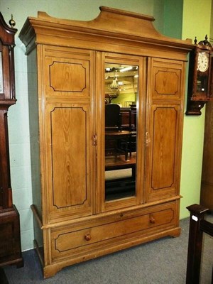 Lot 658 - Victorian painted pine wardrobe