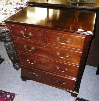 Lot 678 - Reproduction small four height mahogany chest