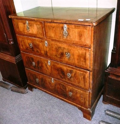 Lot 689 - A late 18th century walnut four height chest of drawers