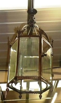 Lot 697 - Hexagonal hall lantern