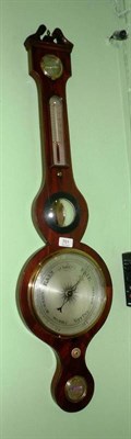 Lot 701 - A mahogany wheel barometer signed J B Corti, Glasgow