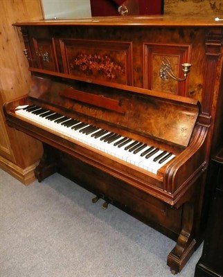 Lot 789 - A walnut cased upright piano, Rud. Klangeim