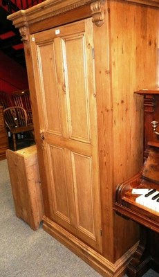 Lot 790 - Single pine wardrobe and pine bedside cabinet