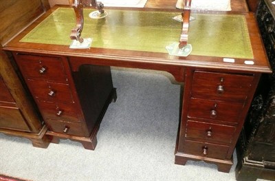 Lot 604A - Edwardian pedestal desk