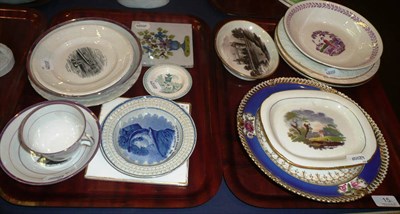 Lot 15 - Spode armorial small tureen stand, a Chamberlain Worcester armorial dessert plate, a small...