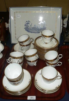 Lot 61 - Royal Copenhagen porcelain set of twelve floral teacups, saucers and teaplates; a Richard...