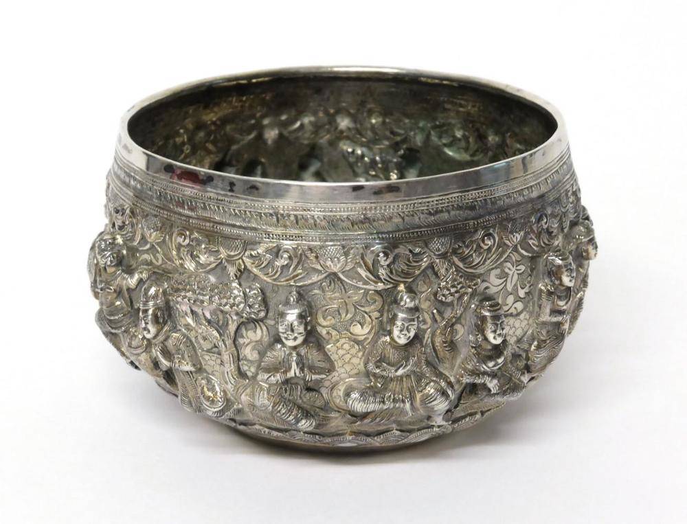 Lot 426 - An Indian White Metal Bowl, circular,