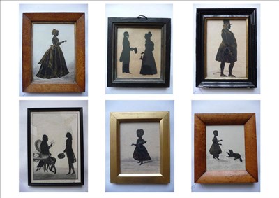 Lot 106 - … Pearce (19th century): Portrait Silhouette of a Lady, full length, wearing period Victorian