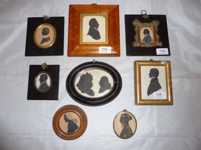 Lot 109 - English School (18th century): Portrait Silhouettes of Mr and Mrs Stannard of Euston, Suffolk,...