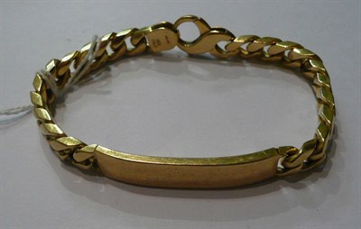 Lot 184 - A bracelet stamped '18kt' to the clasp, 61g approximately