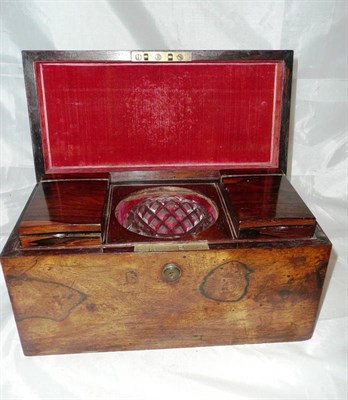 Lot 230 - A rectangular rosewood tea caddy