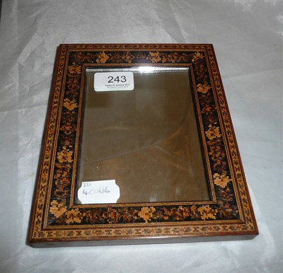 Lot 243 - Framed Tunbridge ware easel mirror