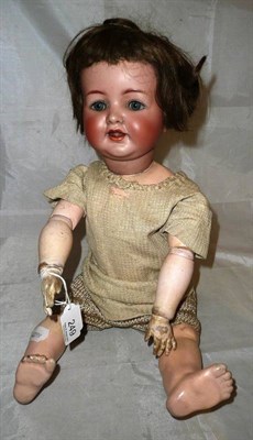 Lot 249 - Kammer and Reinhardt Simon and Halbig, bisque socket head doll impressed 126, with original...