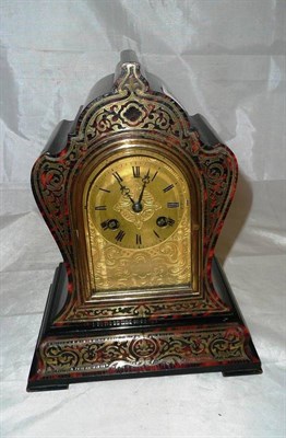 Lot 269 - A 'Boulle' striking mantel clock