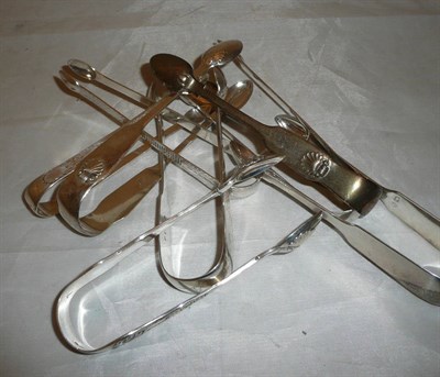 Lot 294 - Eight assorted pairs of sugar tongs