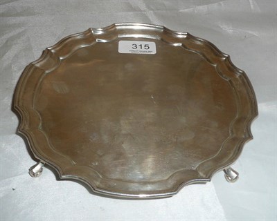 Lot 315 - A silver waiter, Birmingham, maker's mark JB