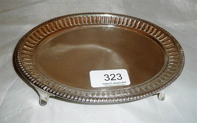 Lot 323 - Scottish silver oval waiter