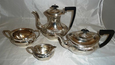 Lot 338 - Four piece silver tea service