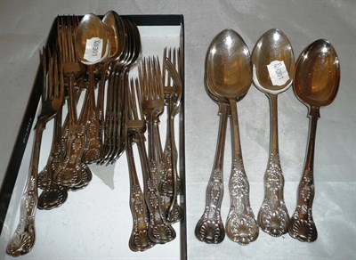 Lot 386 - A collection of silver flatware, all engraved