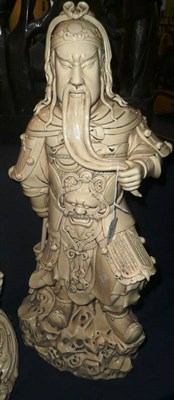 Lot 442 - A blanc de chine porcelain model of a Samurai warrior