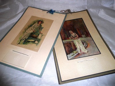 Lot 490 - Three 1920s silk picture calendars