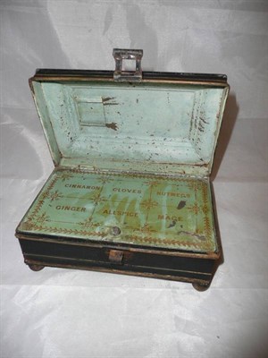 Lot 501 - Toleware spice tin